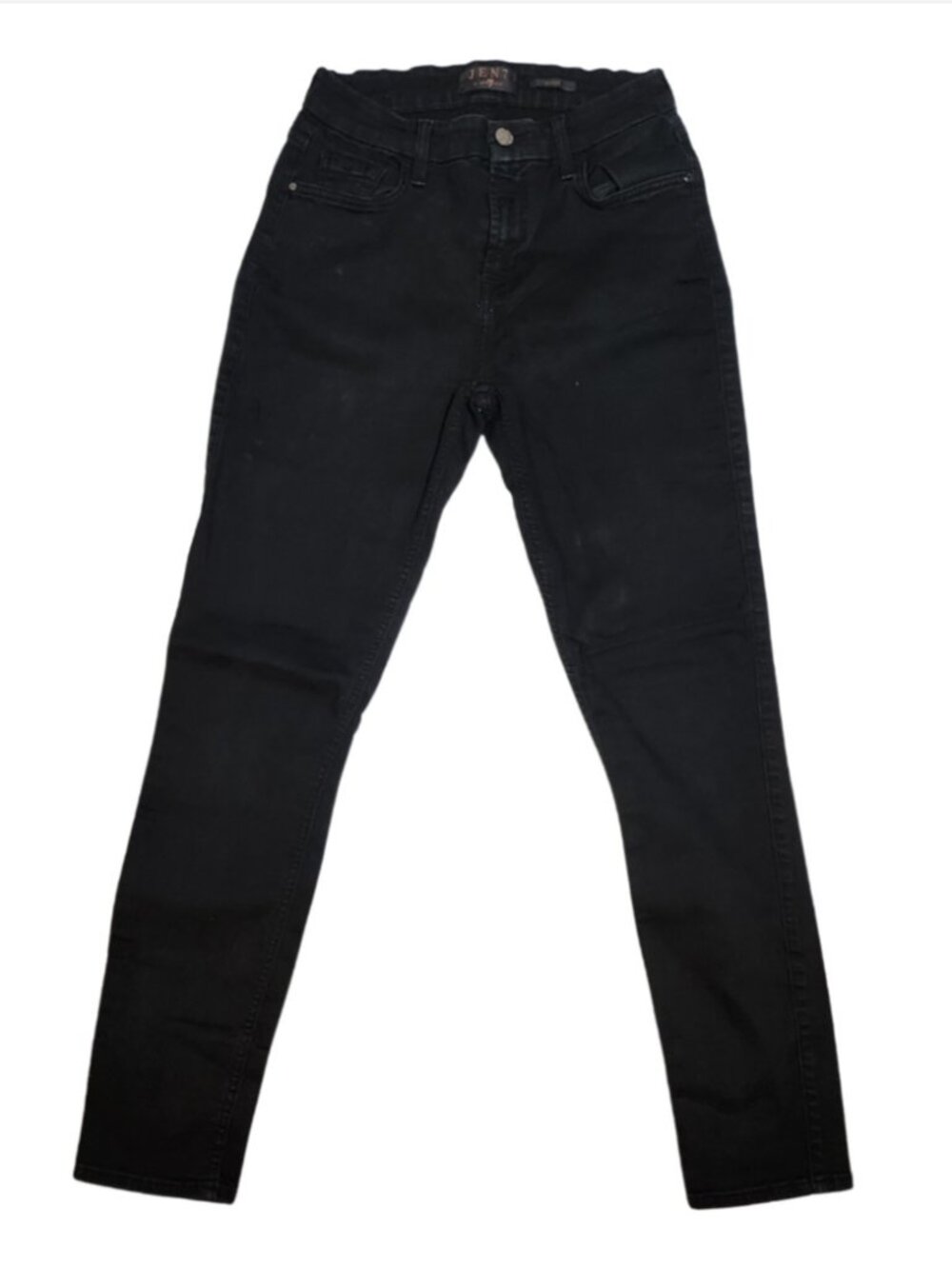 Jen 7 Women Dark Black Denim Skinny Jean Stretch High Rise Women US Size 4